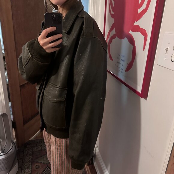 Avirex A-2 Bomber Flight Leather Jacket - Picture 15 of 16